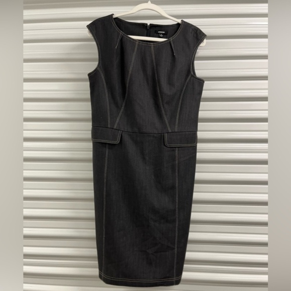 Premise Black Sleeveless Sheath Midi Dress Size 8